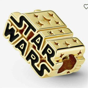 Pandora Disney Star Wars Logo Gold Shine C…